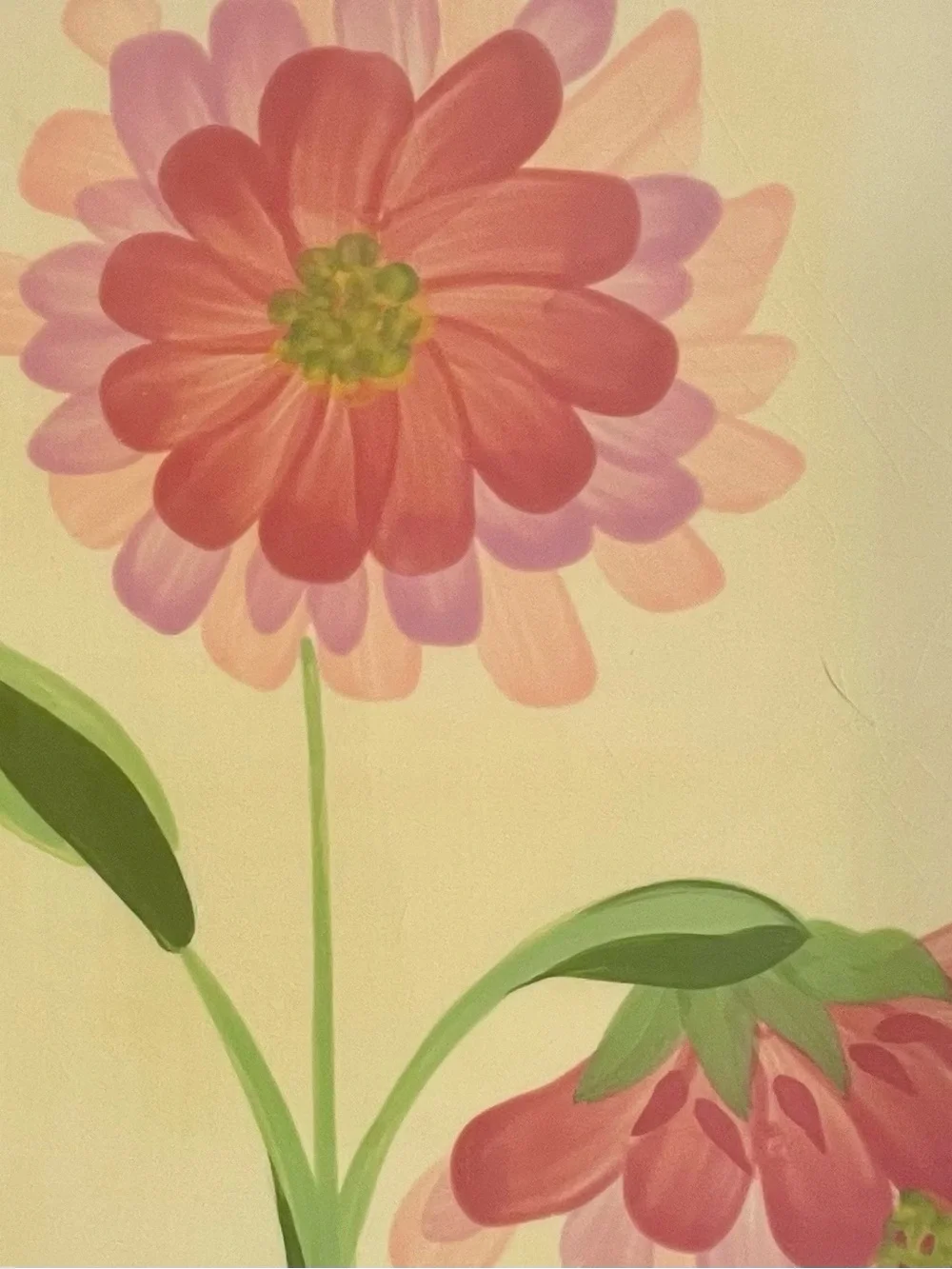 Paula Deen Garden Delights Hand-Painted Floral Ceramic salad plate.